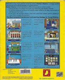 Box back cover for Noddy's Playtime on the Commodore Amiga.