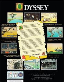 Box back cover for Odyssey on the Commodore Amiga.