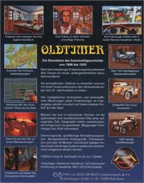 Box back cover for Oldtimer - Erlebte Geschichte Teil 2 on the Commodore Amiga.