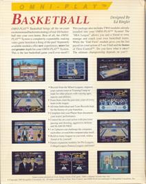 Box back cover for Omni-Play Basketball on the Commodore Amiga.