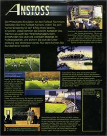 Box back cover for On The Ball - League Edition on the Commodore Amiga.