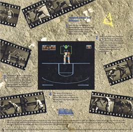 Box back cover for One-on-One on the Commodore Amiga.