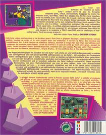 Box back cover for One Step Beyond on the Commodore Amiga.