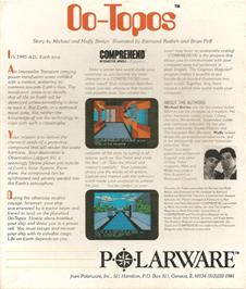 Box back cover for Oo-topos on the Commodore Amiga.