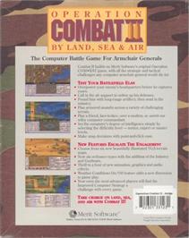 Box back cover for Operation Combat 2 - By Land, Sea And Air on the Commodore Amiga.