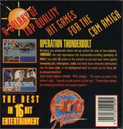 Box back cover for Operation Thunderbolt on the Commodore Amiga.