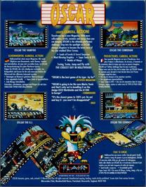 Box back cover for Oscar on the Commodore Amiga.