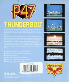 Box back cover for P47 Thunderbolt on the Commodore Amiga.