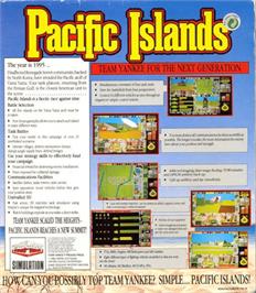 Box back cover for Pacific Islands on the Commodore Amiga.