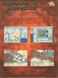 Box back cover for Panzer Battles on the Commodore Amiga.