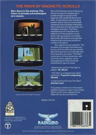 Box back cover for Pawn on the Commodore Amiga.