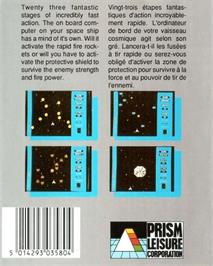Box back cover for Phalanx on the Commodore Amiga.