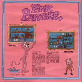 Box back cover for Pink Panther on the Commodore Amiga.