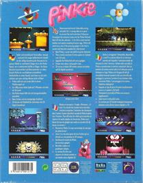 Box back cover for Pinkie on the Commodore Amiga.