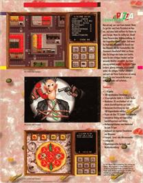 Box back cover for Pizza Connection on the Commodore Amiga.