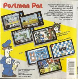 Box back cover for Postman Pat on the Commodore Amiga.