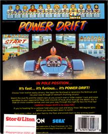 Box back cover for Power Drift on the Commodore Amiga.