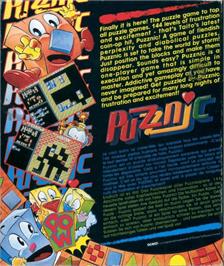 Box back cover for Puzznic on the Commodore Amiga.
