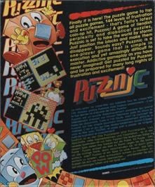 Box back cover for Puzznic on the Commodore Amiga.
