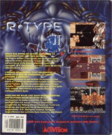 Box back cover for R-Type II on the Commodore Amiga.