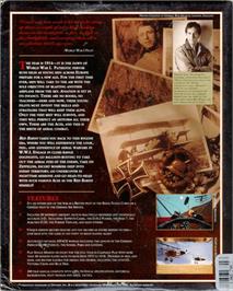 Box back cover for Red Baron on the Commodore Amiga.