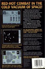 Box back cover for Renegade Legion: Interceptor on the Commodore Amiga.