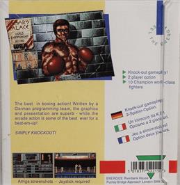 Box back cover for Ringside on the Commodore Amiga.