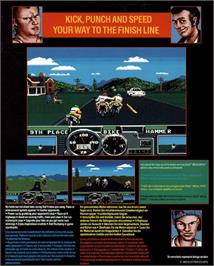 Box back cover for Road Rash on the Commodore Amiga.
