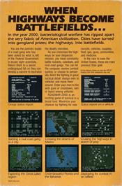 Box back cover for Roadwar 2000 on the Commodore Amiga.