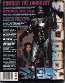 Box back cover for Robocop 3 on the Commodore Amiga.