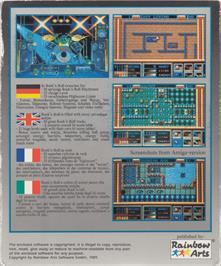 Box back cover for Rock 'n Roll on the Commodore Amiga.