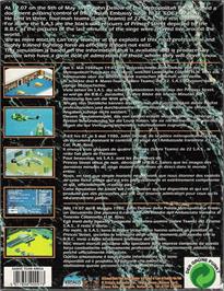 Box back cover for Sabre Team on the Commodore Amiga.