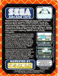 Box back cover for Shadow Dancer on the Commodore Amiga.
