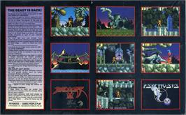 Box back cover for Shadow Of The Beast 2 on the Commodore Amiga.