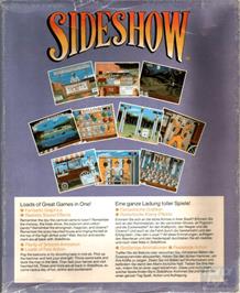 Box back cover for SideShow on the Commodore Amiga.