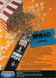 Box back cover for Sinbad and the Throne of the Falcon on the Commodore Amiga.