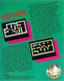 Box back cover for Sixiang on the Commodore Amiga.