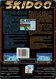 Box back cover for Skidoo on the Commodore Amiga.