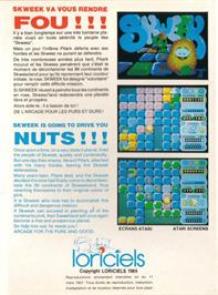 Box back cover for Skweek on the Commodore Amiga.