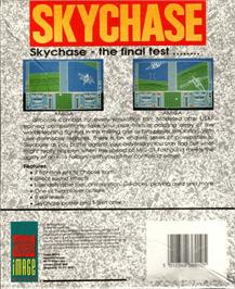 Box back cover for SkyChase on the Commodore Amiga.