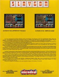 Box back cover for Slaygon on the Commodore Amiga.