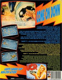 Box back cover for Smash T.V. on the Commodore Amiga.