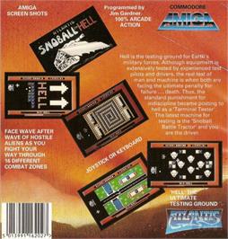 Box back cover for Snoball In Hell on the Commodore Amiga.
