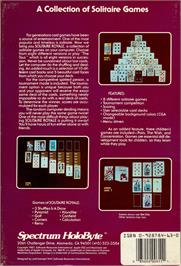 Box back cover for Solitaire Royale on the Commodore Amiga.