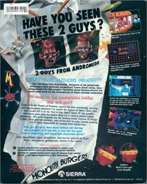 Box back cover for Space Quest III: The Pirates of Pestulon on the Commodore Amiga.