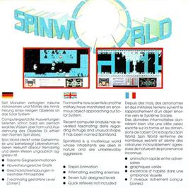 Box back cover for Spinworld on the Commodore Amiga.