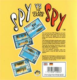 Box back cover for Spy vs. Spy II: The Island Caper on the Commodore Amiga.