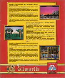 Box back cover for Starblade on the Commodore Amiga.