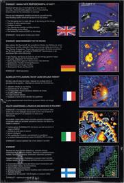 Box back cover for Stardust on the Commodore Amiga.