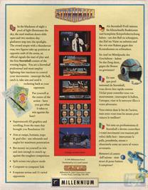 Box back cover for Stormball on the Commodore Amiga.